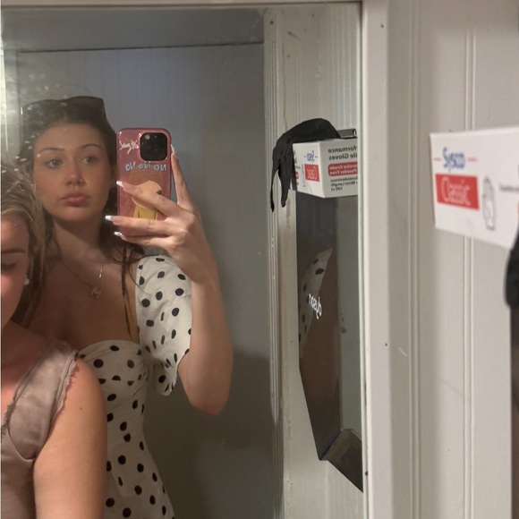 Bershka One Shoulder Polkda Dot Romper Size Small Like New - Picture 4 of 4